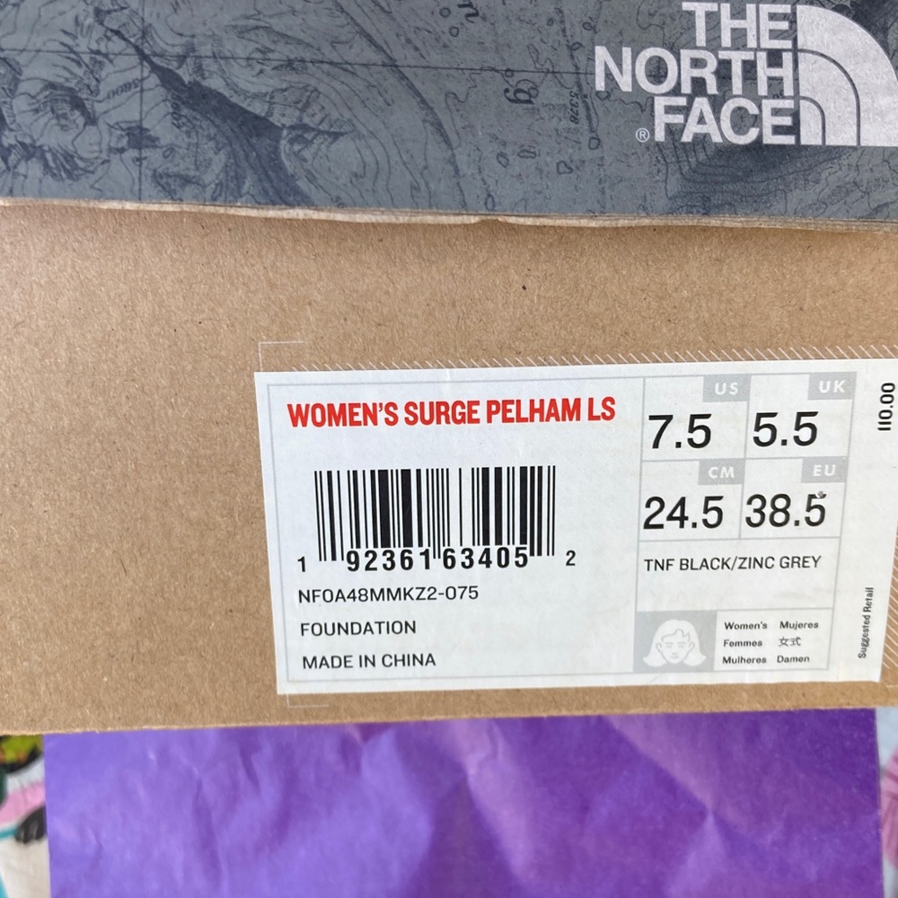 The North Face Women's Surge Pelham LS Shoes - Black and Gray